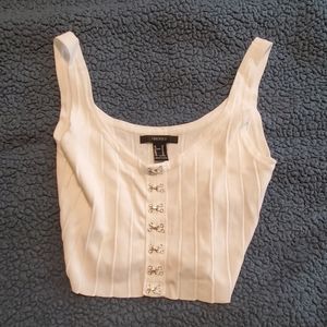 White tank crop top